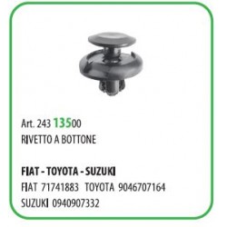 100 PZ - RIVETTO IN PLASTICA A BOTTONE FIAT/TOYOTA/SUZUKI  (55236Z)