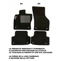 SERIE TAPPETI SAGOMATI MOQUETTE (4 PZ) C/4TAPPI X FIAT 500L 2012-