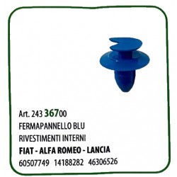 100 PZ - FERMAPANNELLI BLU RIVESTIMENTI INT. FIAT - ALFA ROMEO - LANCIA 60507749/4636526/14188282  (50404)
